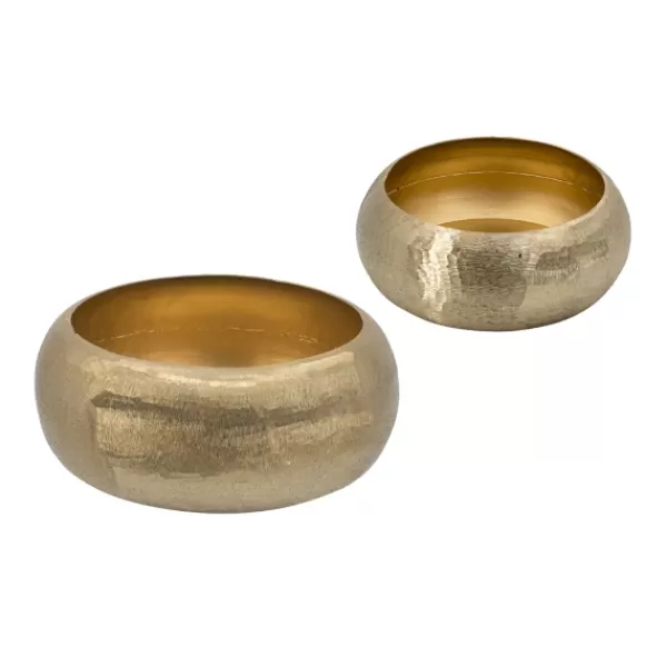 Decorative Bowls & Jars-Kirkland's Home Etched Metal Bowls, Set Of 2 Gold