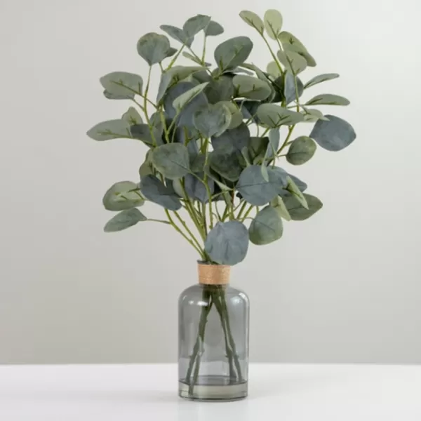 Arrangements & Greenery-Kirkland's Home Eucalyptus Arrangement In Gray Bottle Vase Green/Gray