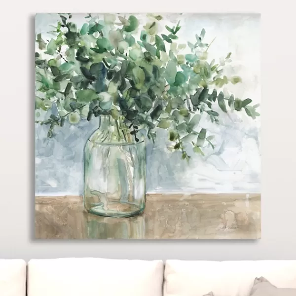 Canvas Art-Kirkland's Home Eucalyptus Bouquet Giclee Canvas Print, 30X30 In. Green/Multi