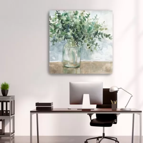 Canvas Art-Kirkland's Home Eucalyptus Bouquet Giclee Canvas Print, 40X40 In. Green/Multi