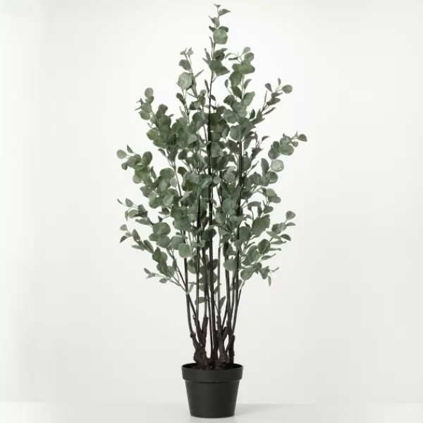 Trees & Topiaries-Kirkland's Home Eucalyptus Tree In Black Planter