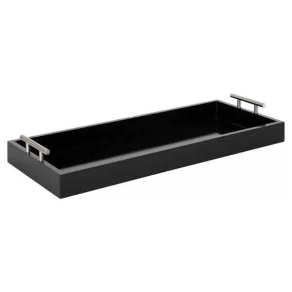 Decorative Trays-Kirkland's Home Evelyn Narrow Decorative Tray Black