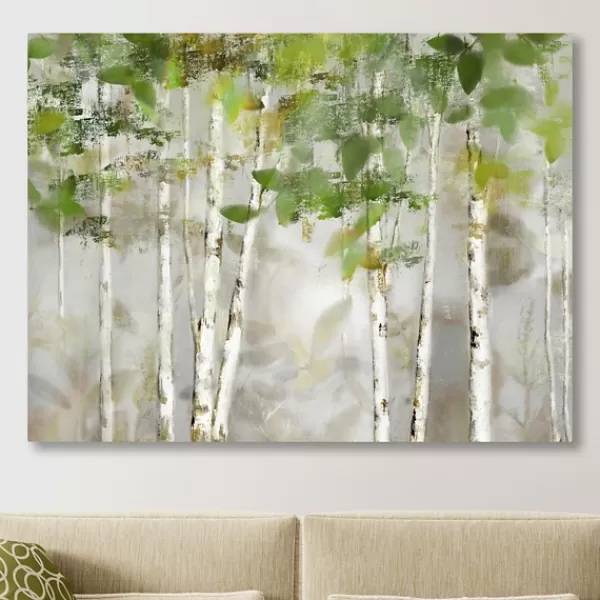 Canvas Art-Kirkland's Home Evergreen Forest Giclee Canvas Art Print Green/Tan