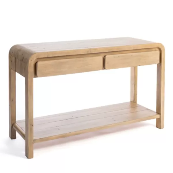 Console Tables-Kirkland's Home Everson Wood Console Table Tan