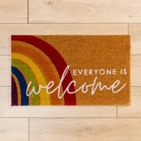 Doormats-Kirkland's Home Everyone Is Welcome Rainbow Doormat Multi