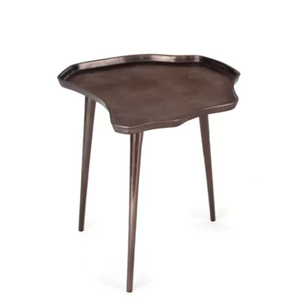 Accent & End Tables-Kirkland's Home Evianna Bronze Metal Accent Table Brown