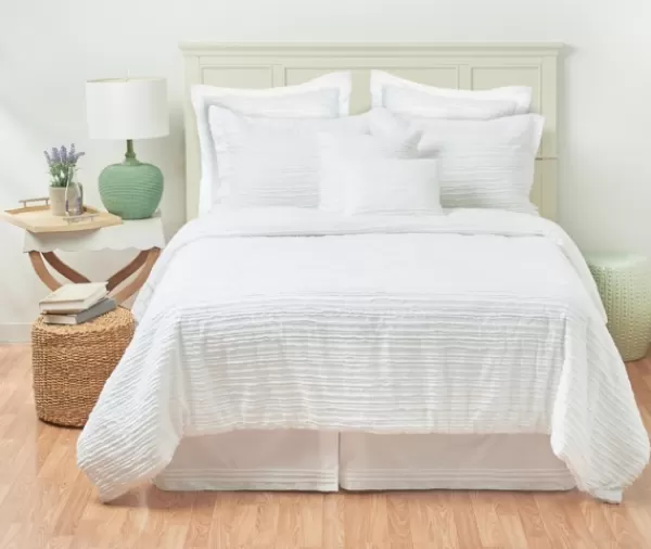 Comforters-Kirkland's Home Eyelash 5-Pc. King Comforter Set White