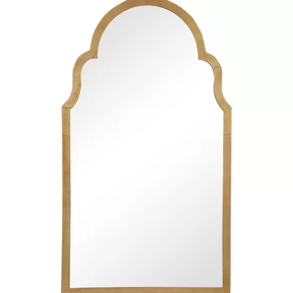 Decorative Mirrors-Kirkland's Home Ezra Gold Leaf Arched Mirror