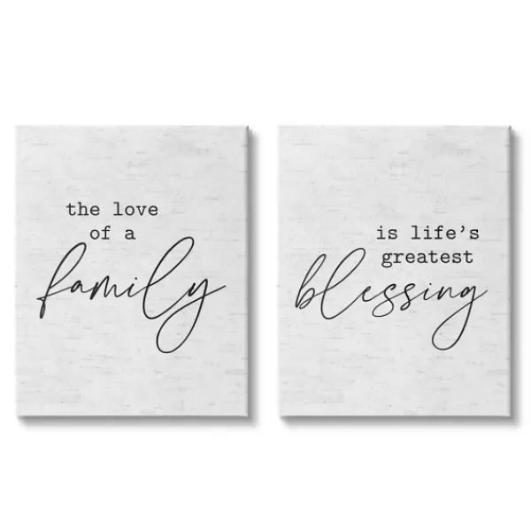 Wall Quotes & Signs-Kirkland's Home Family Is Life'S Blessing Canvas Prints, Set Of 2 White