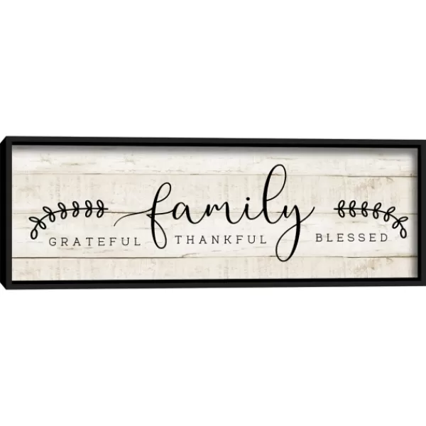 Wall Quotes & Signs-Kirkland's Home Family Thankful Grateful Blessed Wood Wall Plaque Tan