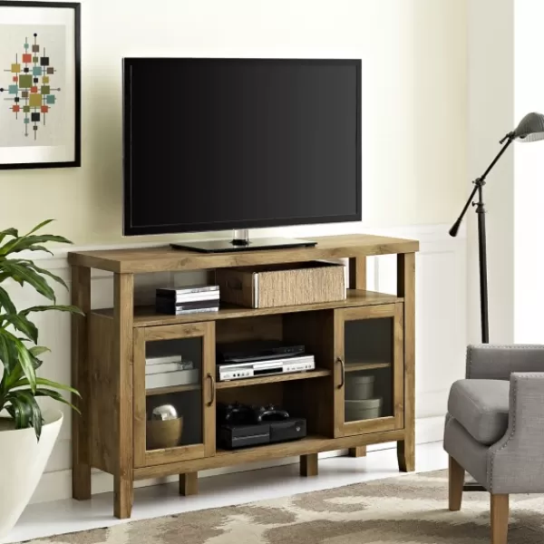 Tv Stands & Media Consoles-Kirkland's Home Farmhouse Highboy Natural Tv Stand Brown