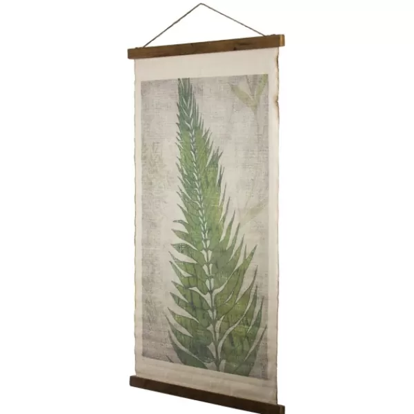 Wall Plaques-Kirkland's Home Fern Leaf Scroll Tapestry Green