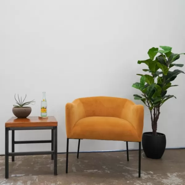 Trees & Topiaries-Kirkland's Home Fiddle Leaf Fig Tree In Black Wood Pot