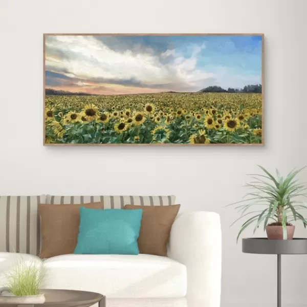 Canvas Art-Kirkland's Home Field Of Gold Framed Canvas Art Print Multi