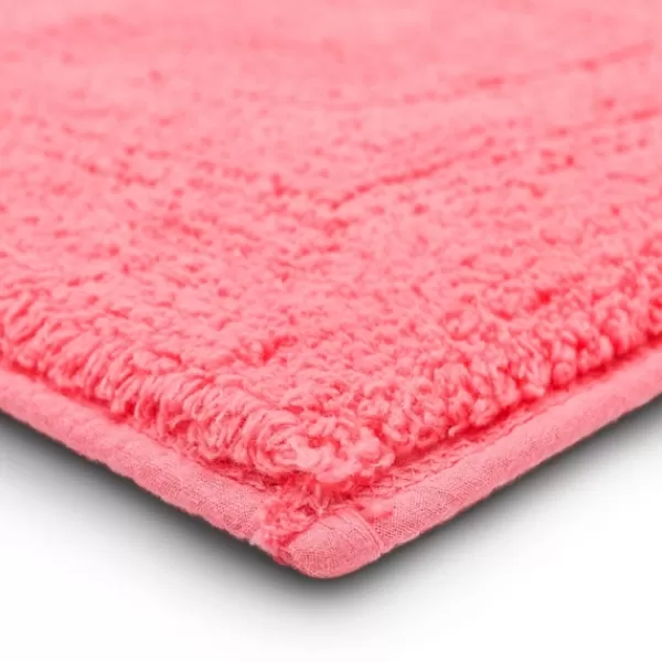 Bathroom Rugs-Kirkland's Home Fiesta Plush Reversible Cotton Bath Mat, 45 In. Pink