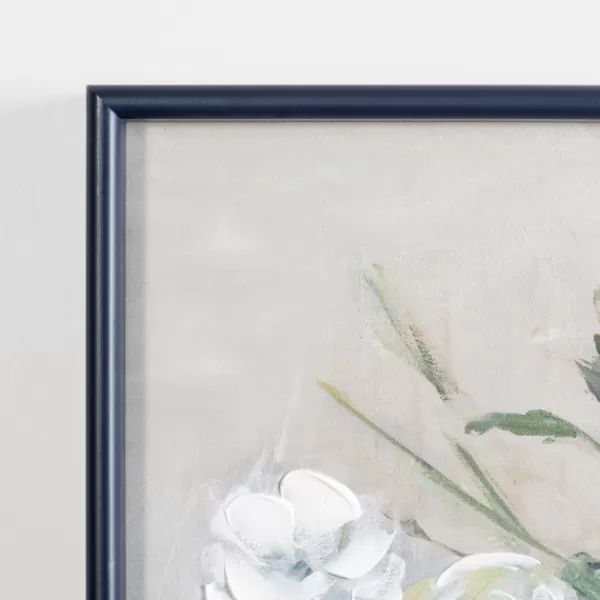 Framed Art-Kirkland's Home Floral Framed Canvas Art Print White