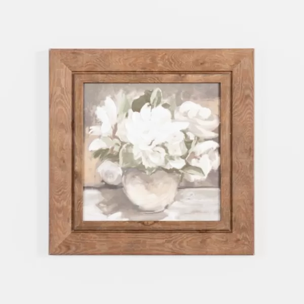 Framed Art-Kirkland's Home Floral In Vase Framed Art Print White