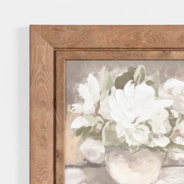 Framed Art-Kirkland's Home Floral In Vase Framed Art Print White