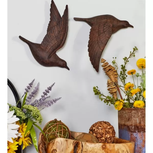 Wall Plaques-Kirkland's Home Flying Birds Wall Sculptures, Set Of 3 Brown