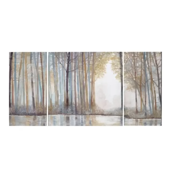 Canvas Art-Kirkland's Home Forest Reflections Canvas Art Prints, Set Of 3 Multi