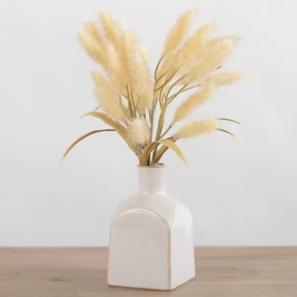 Arrangements & Greenery-Kirkland's Home Foxtail Wheat Arrangement White/Tan/Green