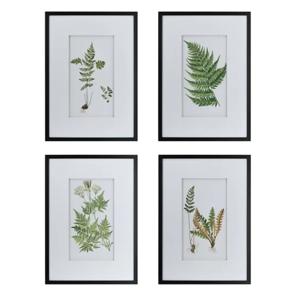 Framed Art-Kirkland's Home Framed Fern Art Prints, Set Of 4 White/Green