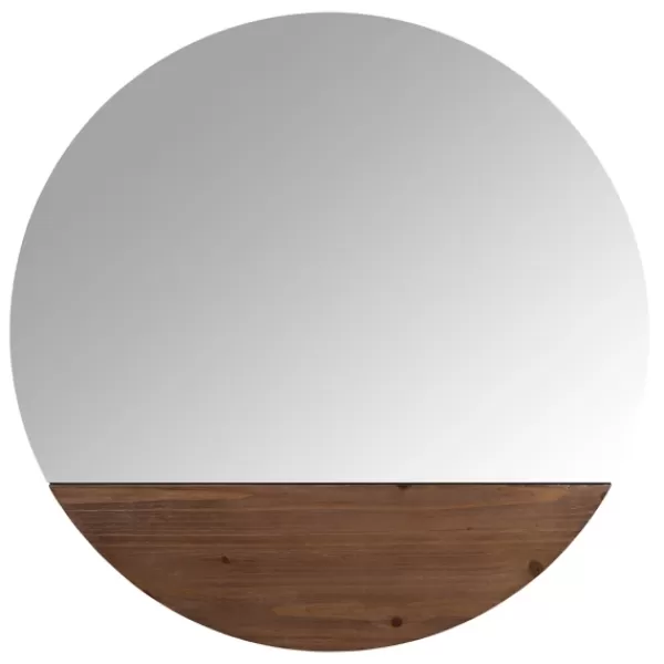 Decorative Mirrors-Kirkland's Home Frameless Stained Wood Accent Wall Mirror