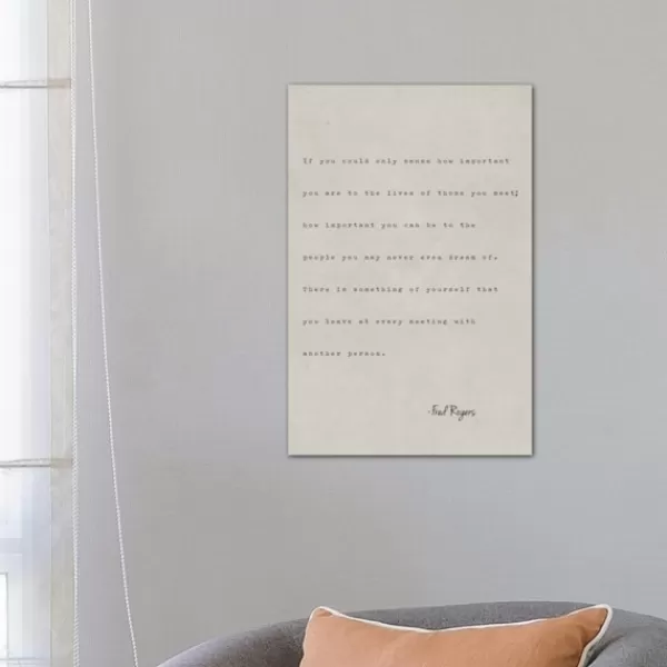 Wall Quotes & Signs-Kirkland's Home Fred Rogers If You Could Canvas Art Print Ivory/Black