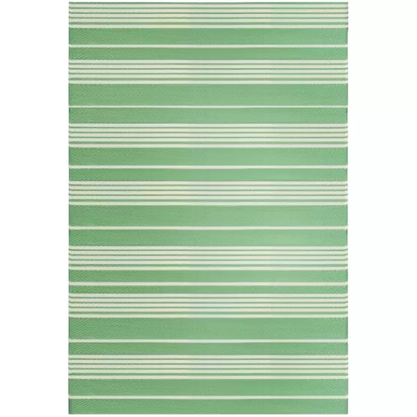 Outdoor Rugs-Kirkland's Home Fresh Green Stripes Outdoor Area Rug, 4X6 Green/White