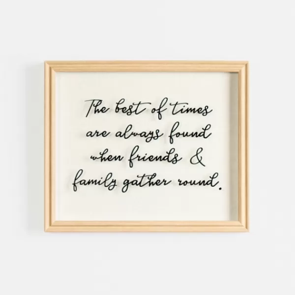 Wall Quotes & Signs-Kirkland's Home Friends & Family Gather Round Glass Wall Plaque White