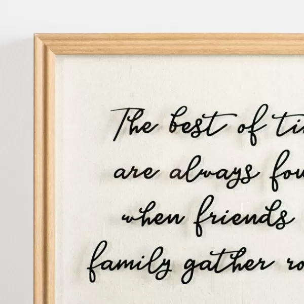 Wall Quotes & Signs-Kirkland's Home Friends & Family Gather Round Glass Wall Plaque White