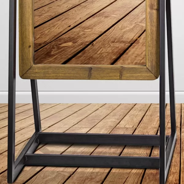 Full Length & Floor Mirrors-Kirkland's Home Full Length Wood And Metal Wall Mirror With Stand