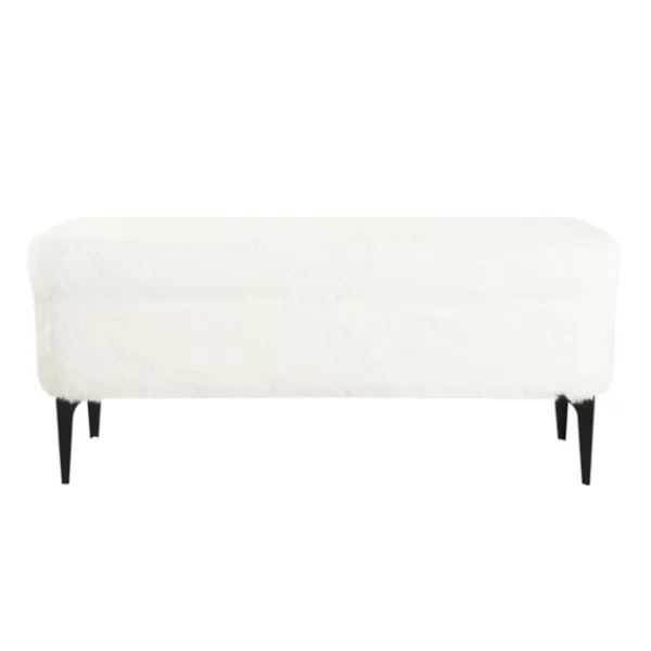 Benches & Ottomans-Kirkland's Home Fur Storage Bench White