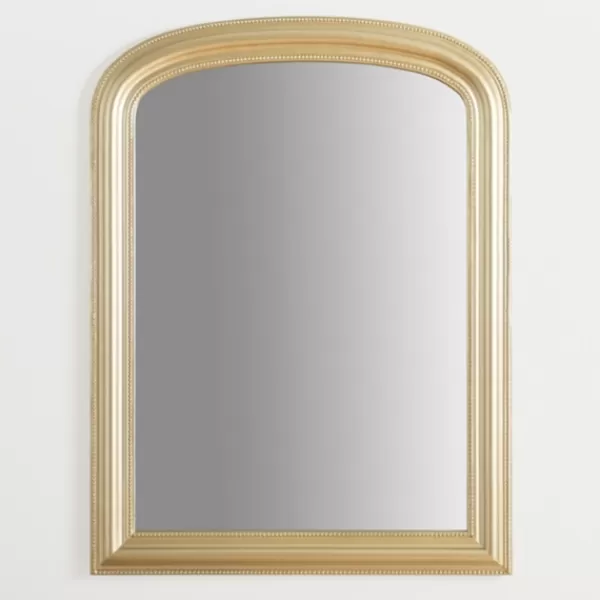 Decorative Mirrors-Kirkland's Home Galina Golden Beaded Arch Mirror