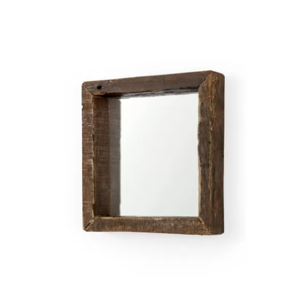 Decorative Mirrors-Kirkland's Home Garcelle Raw Wood Square Wall Mirror