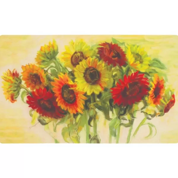 Kitchen & Floor Mats-Kirkland's Home Gathering Sunflowers Comfort Kitchen Mat Yellow/Red