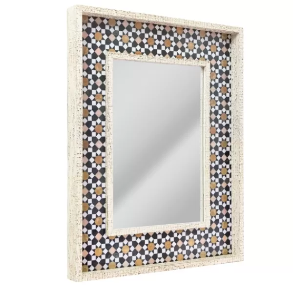 Decorative Mirrors-Kirkland's Home Geometric Tile Print Mirror