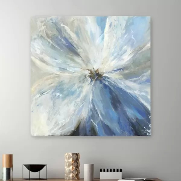 Canvas Art-Kirkland's Home Gigi Flower I Canvas Art Print, 40X40 In. Blue/White