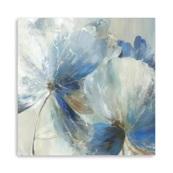 Canvas Art-Kirkland's Home Gigi Flower Ii Canvas Art Print, 40X40 In. Blue/Gray/White