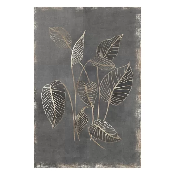 Canvas Art-Kirkland's Home Gilded Botanical Iii Canvas Art Print Black/Gold/Brown