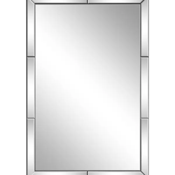 Decorative Mirrors-Kirkland's Home Glass Divvy Rectangular Beveled Mirror