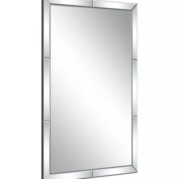 Decorative Mirrors-Kirkland's Home Glass Divvy Rectangular Beveled Mirror