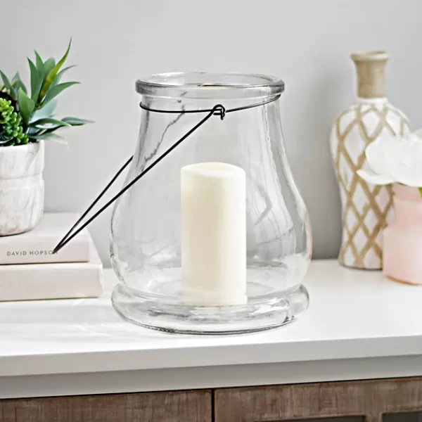 Lanterns-Kirkland's Home Glass Lantern, 10.5 In. Clear