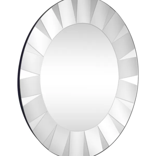 Decorative Mirrors-Kirkland's Home Glass Petal Round Beveled Mirror