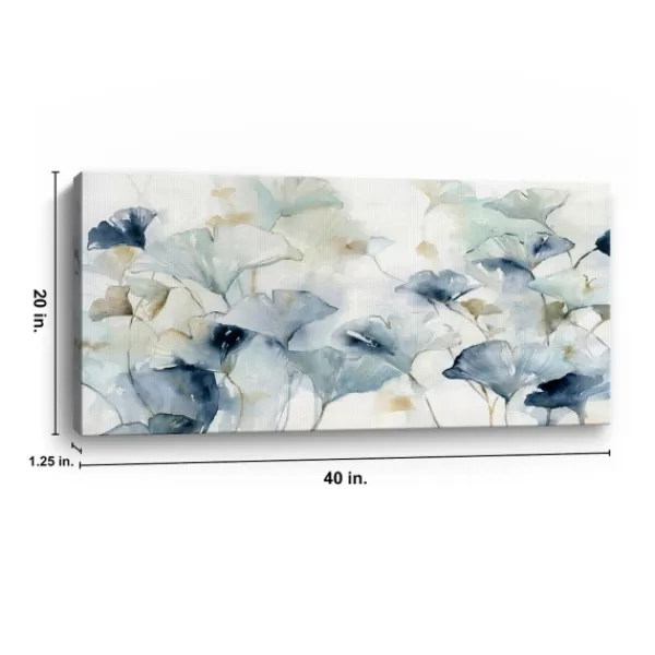 Canvas Art-Kirkland's Home Glorious Ginkgo Giclee Canvas Art Print, 40X20 In. Blue