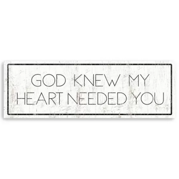 Wall Quotes & Signs-Kirkland's Home God Knew My Heart Needed You Canvas Art Print White