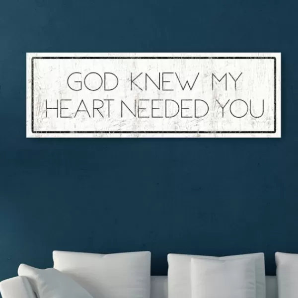 Wall Quotes & Signs-Kirkland's Home God Knew My Heart Needed You Canvas Art Print White