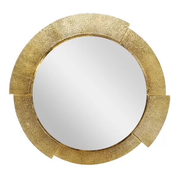 Decorative Mirrors-Kirkland's Home Gold Aluminum Kingsley Wall Mirror