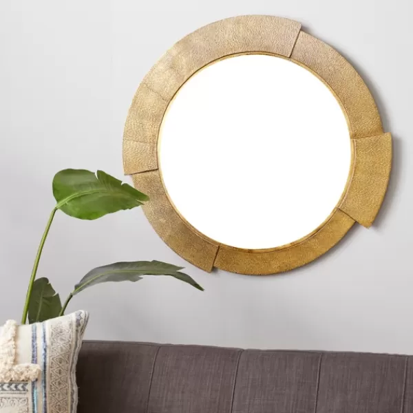 Decorative Mirrors-Kirkland's Home Gold Aluminum Kingsley Wall Mirror