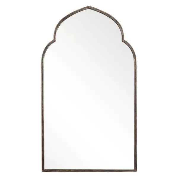 Decorative Mirrors-Kirkland's Home Gold And Bronze Metal Arch Mirror